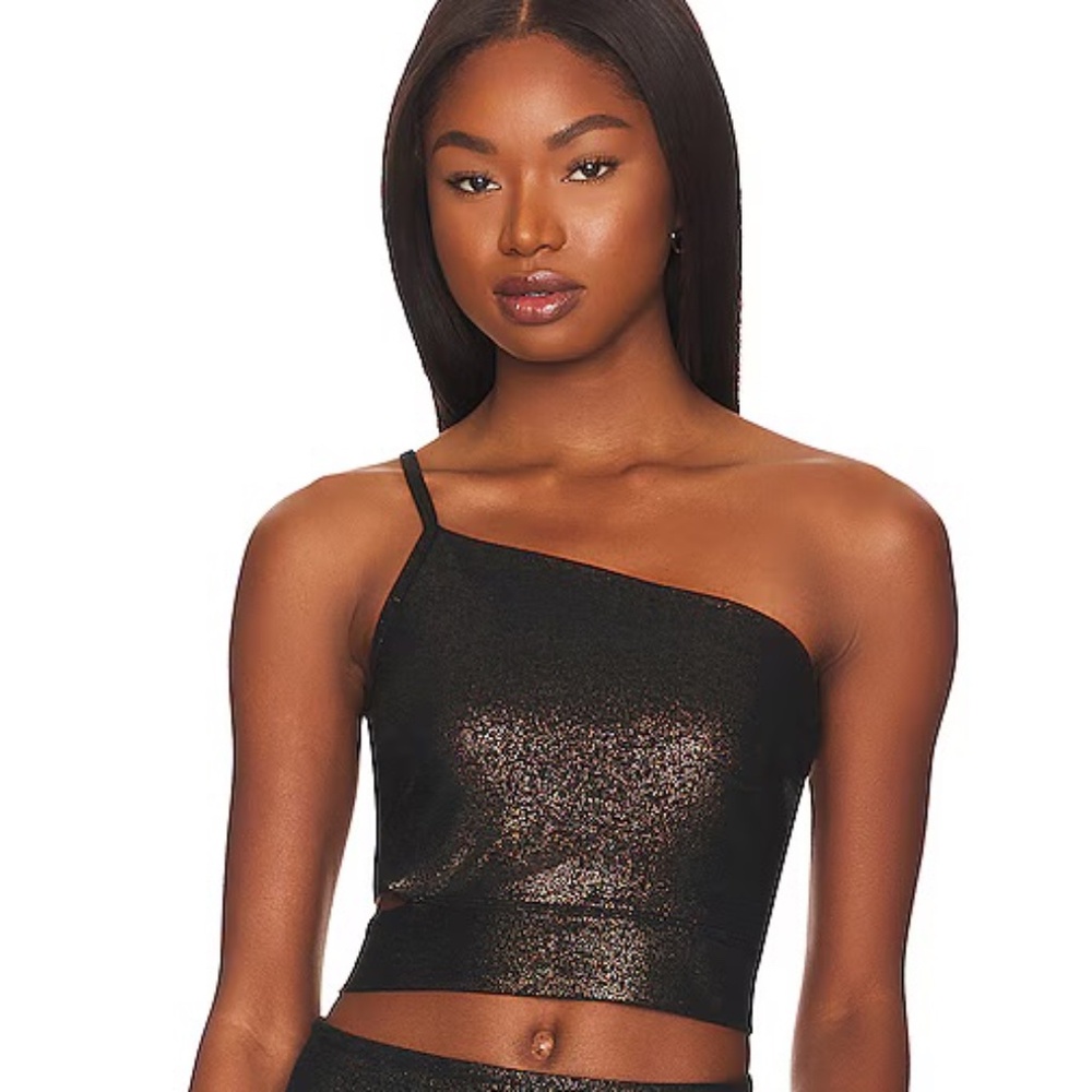 Beyond Yoga Stardust Foil SoftShine Wanderlust Cropped Tank size Small